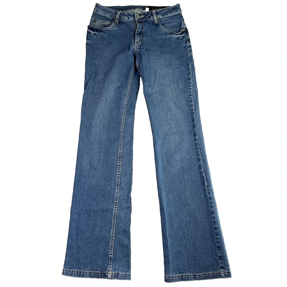 Lawman Denim Jeans Straight Leg Women's 5/6 Embroidered‎ Gems Western Cowgirl